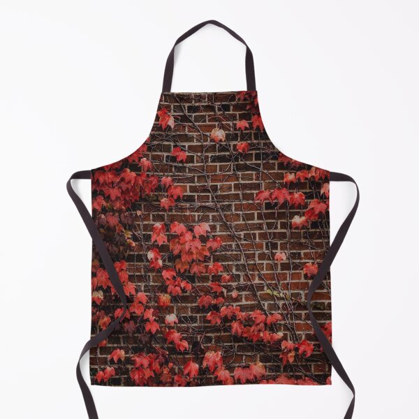 Item preview, Red Autumn Ivy on Brick Wall — Crimson Fall Foliage Texture designed and sold by LYAN-STORE.