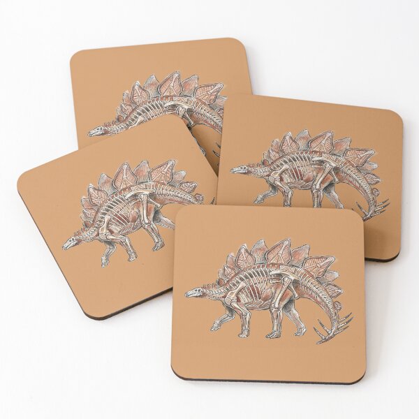 Item preview, Stegosaurus Anatomy - Jurassic Dinosaur Skeletal Cutaway Art Print designed and sold by FreiherrPK.