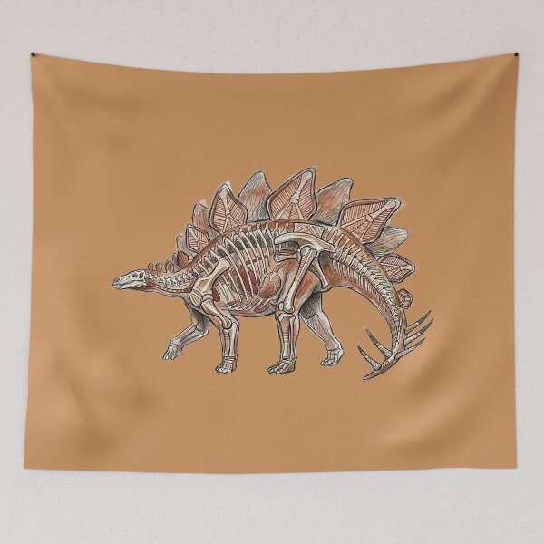 Item preview, Stegosaurus Anatomy - Jurassic Dinosaur Skeletal Cutaway Art Print designed and sold by FreiherrPK.