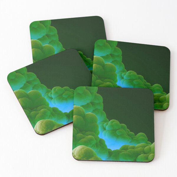 Item preview, Glowing Green Toxic Smoke Clouds — Sci-Fi Cyberpunk Abstract Art designed and sold by LYAN-STORE.