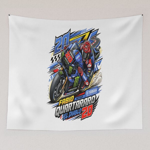 Item preview, Fabio Quartararo El Diablo 20 MotoGP Racing designed and sold by CatLovers Studio.