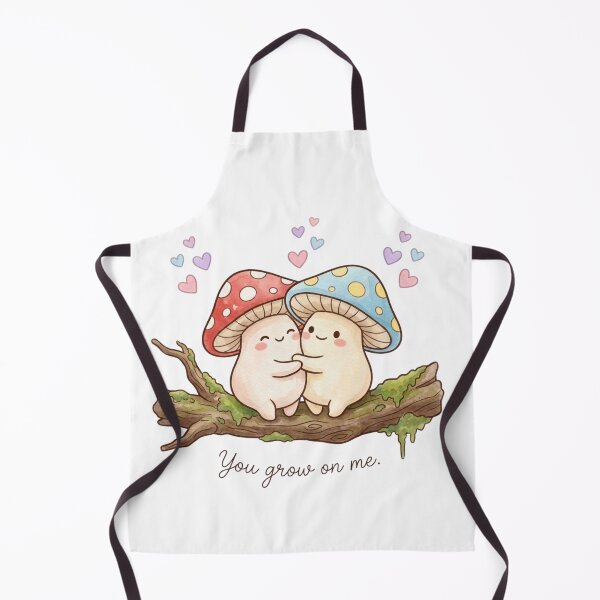 Item preview, You Grow On Me | Whimsical Chibi Mushroom Love designed and sold by HappyHarmony40.