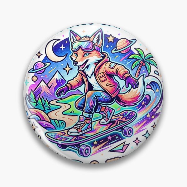 Item preview, Never Stop Exploring Wild Free Fox Skateboarding designed and sold by rich-moda.