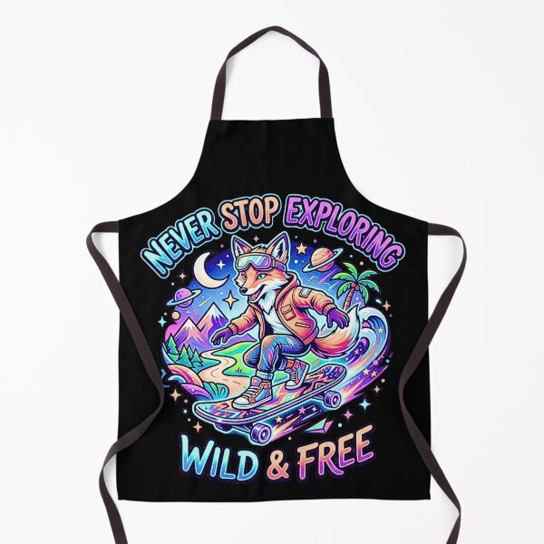Item preview, Never Stop Exploring Wild Free Fox Skateboarding designed and sold by rich-moda.