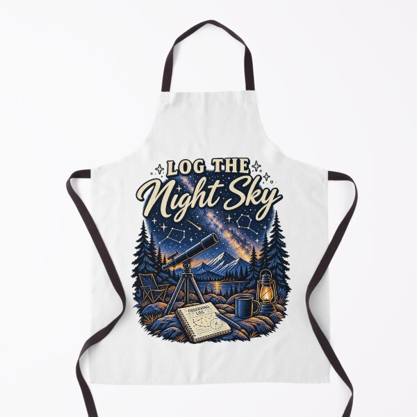 Artikelvorschau, Log the Night Sky Stargazing Telescope T-Shirt entworfen und verkauft von Bold Habit Co..