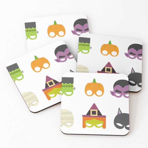 Item preview, Cute Halloween Party Masks Sticker Pack — Frankenstein Pumpkin Vampire Witch Bat Mummy designed and sold by LYAN-STORE.