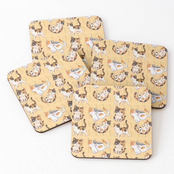 Item preview, Playful Calico Cats Funny Expressions Seamless Pattern designed and sold by Artemis & Woven Collective.