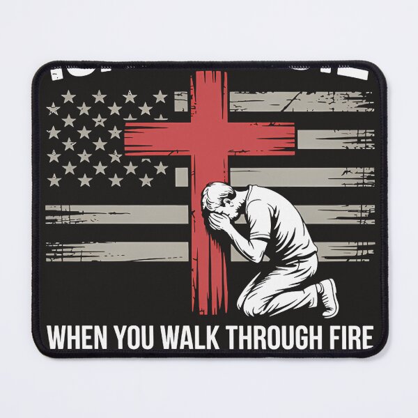 Item preview, Thin Red Line Firefighter Cross Bible Verse designed and sold by FineNights.