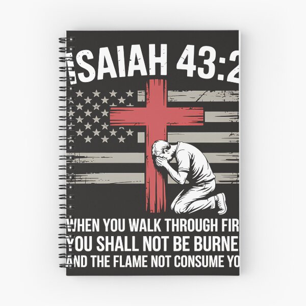 Item preview, Thin Red Line Firefighter Cross Bible Verse designed and sold by FineNights.