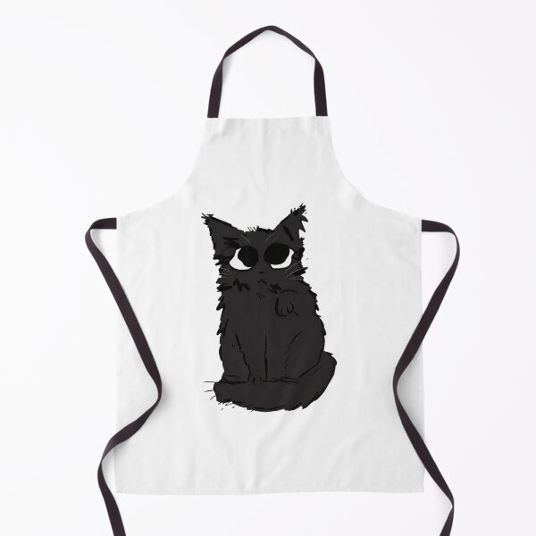 Item preview, Fluffy Black Cat with Big Eyes - Sketchy Style designed and sold by GiaoCalonas.