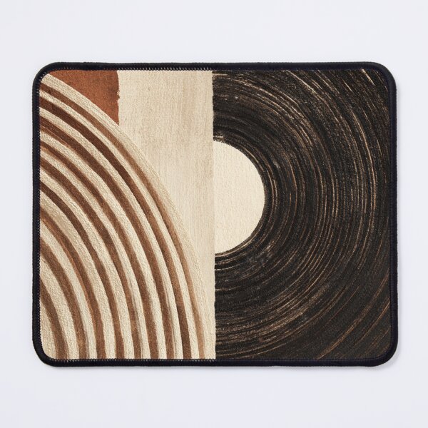 Item preview, Mid-Century Modern Concentric Circles - Two Tone Earthy - Terracotta Abstract Art designed and sold by GrinGalore.
