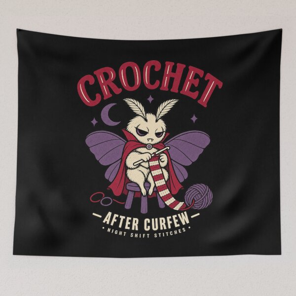 Item preview, CROCHET AFTER CURFEW, Spooky Fiber Arts Shirt designed and sold by PhylonBoxx.