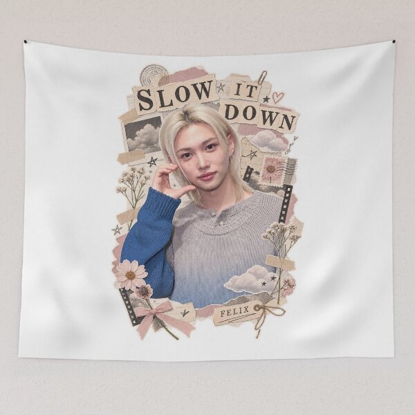 Item preview,  Felix Slow It Down Retro Floral Collage designed and sold by Valeree Store.
