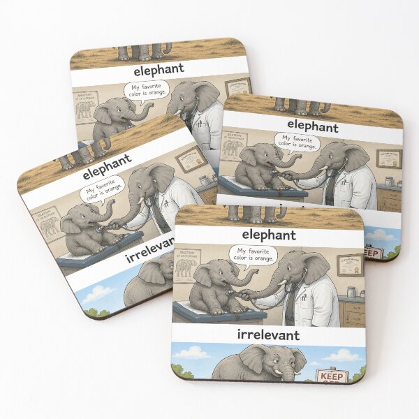 Item preview, elephant irrelevant irreverent designed and sold by PhiloDoh.