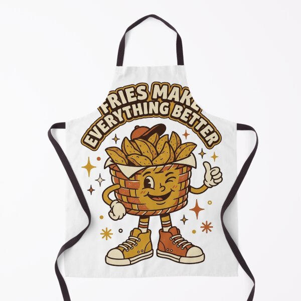 Item preview, Fries Make Everything Better Cute Cartoon Winking Basket designed and sold by @SHINTOSARTSTORE.