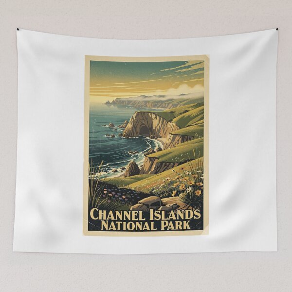 Item preview, Channel Islands National Park Vintage Travel Art designed and sold by Teelogic.