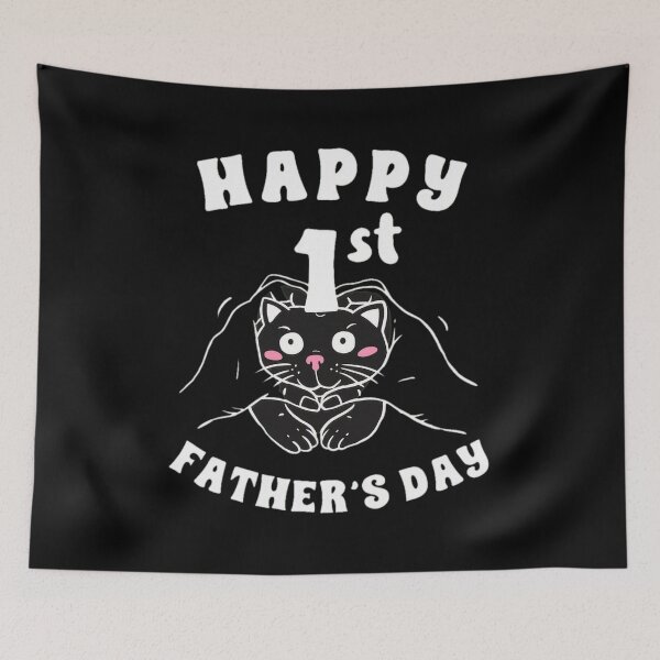 Item preview, Happy 1st Fathers Day Cat Hands Cute Illustration designed and sold by GiaoCalonas.