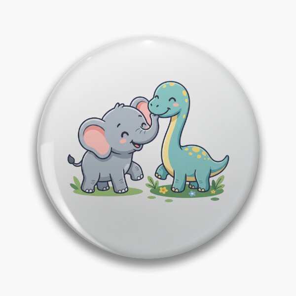 Item preview, Cute Elephant and Baby Dinosaur designed and sold by naragon4289.
