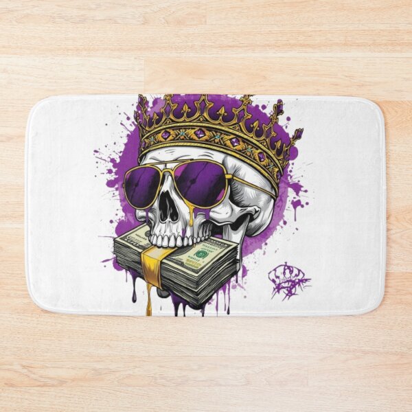 Item preview, Royal Skull Money King – Purple Crown & Cash Streetwear Design designed and sold by PrintWavePro.