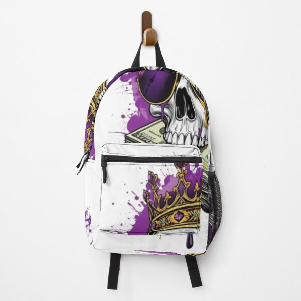 Item preview, Royal Skull Money King – Purple Crown & Cash Streetwear Design designed and sold by PrintWavePro.