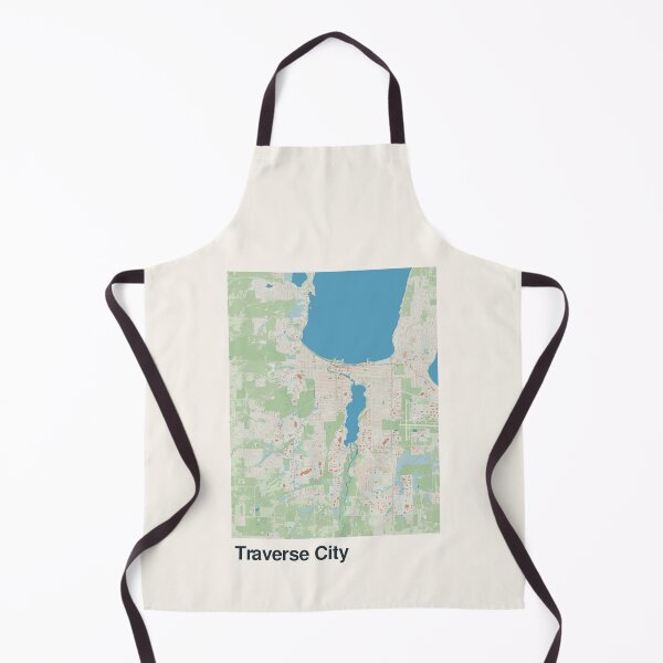 Artikelvorschau, Minimalistische Kartenkunst für Traverse City entworfen und verkauft von MapsNerd.