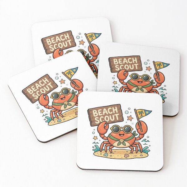 Item preview, Beach Scout Crab – Cute Summer Beach & Ocean Cartoon Design designed and sold by CoreThread..