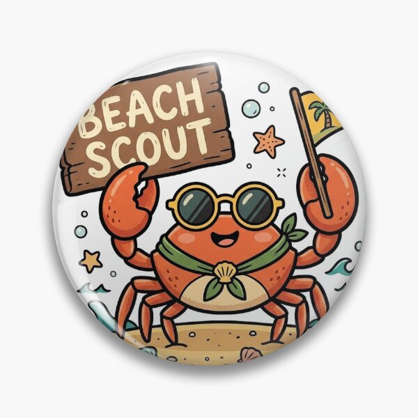 Item preview, Beach Scout Crab – Cute Summer Beach & Ocean Cartoon Design designed and sold by CoreThread..