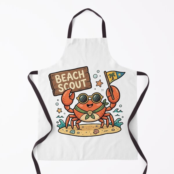 Item preview, Beach Scout Crab – Cute Summer Beach & Ocean Cartoon Design designed and sold by CoreThread..