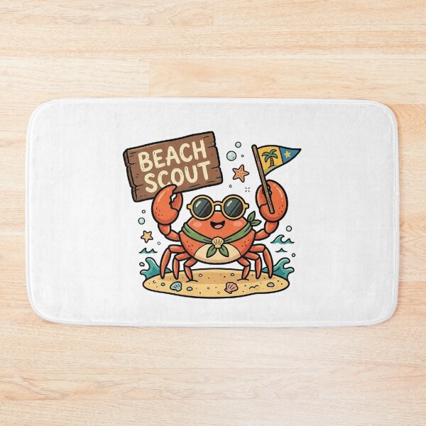 Item preview, Beach Scout Crab – Cute Summer Beach & Ocean Cartoon Design designed and sold by CoreThread..