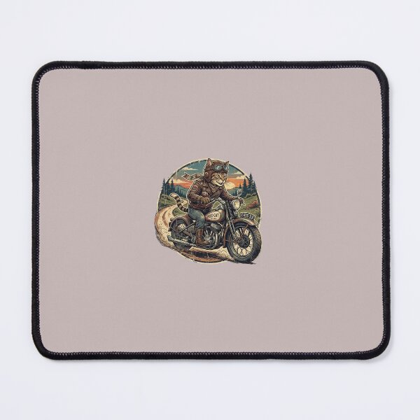 Item preview, Vintage Biker Cat | Retro Classic Motorcycle Illustration designed and sold by FootprintofLove.