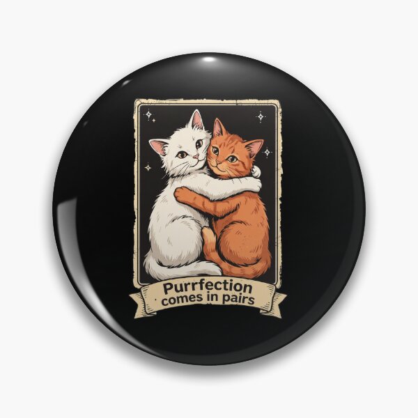 Item preview, Purrfection Comes in Pairs Cat Art designed and sold by GiaoCalonas.