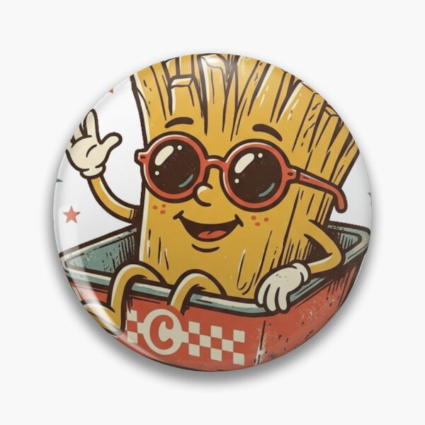 Item preview, Crunch Club Member Retro French Fries Funny Cartoon T-Shirt Design designed and sold by @SHINTOSARTSTORE.