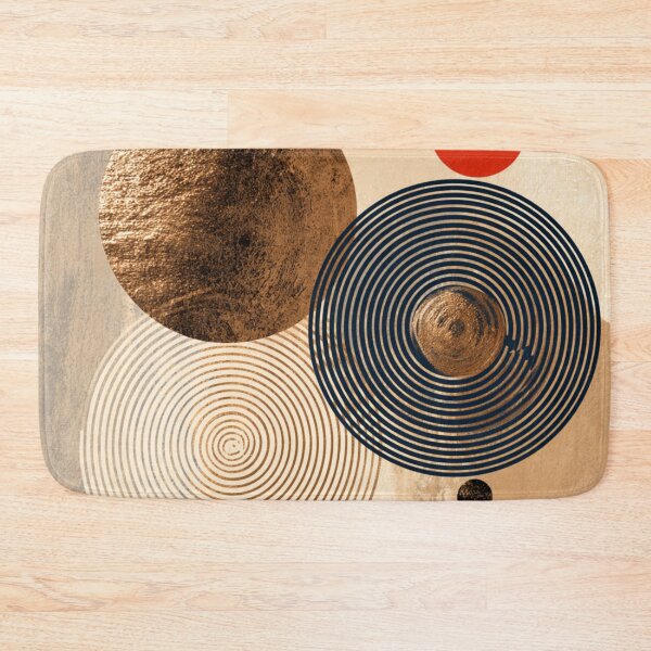 Item preview, Mid-Century Geometric Spheres - Two Tone Earthy - Metallic Abstract Art designed and sold by GrinGalore.