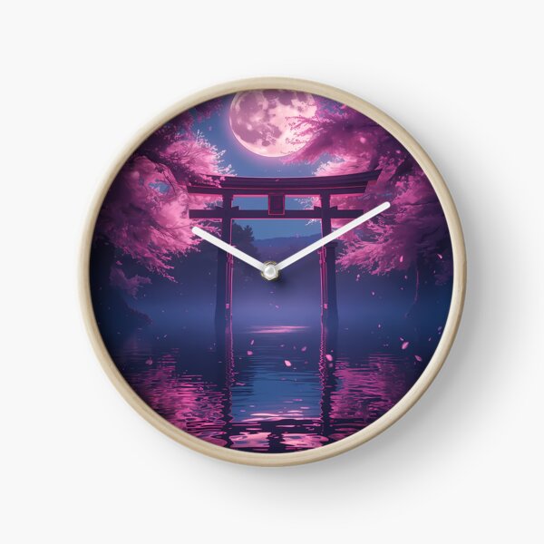 Item preview, Torii Gate Under Pink Moon designed and sold by bobbiecherrin.