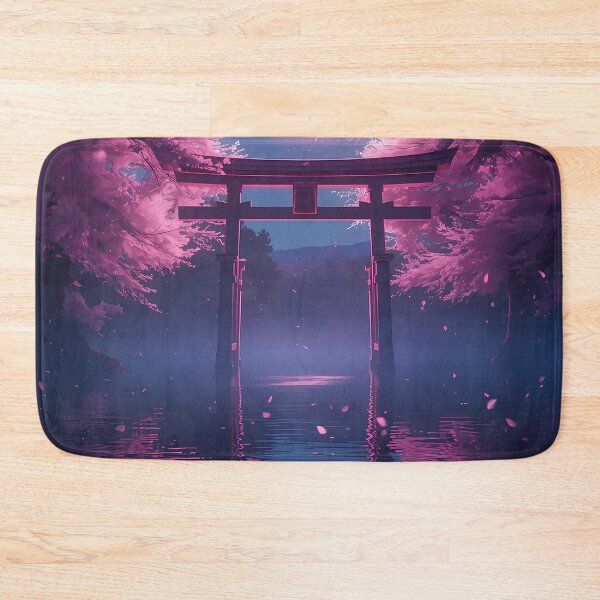 Item preview, Torii Gate Under Pink Moon designed and sold by bobbiecherrin.