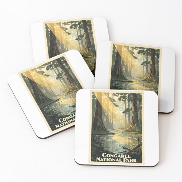 Item preview, Congaree National Park Vintage Travel Art designed and sold by Teelogic.