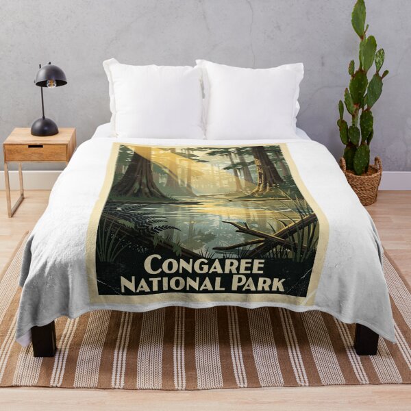 Item preview, Congaree National Park Vintage Travel Art designed and sold by Teelogic.