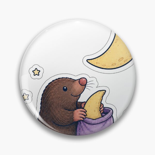 Item preview, Moonlit Mole Delivery | Cute Night Sky Animal Illustration designed and sold by morikuma.