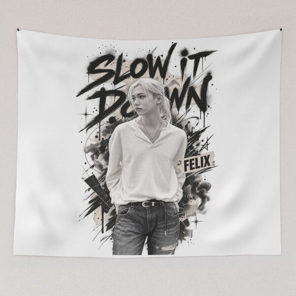 Item preview,  Felix Slow It Down Monochrome Grunge Portrait designed and sold by Valeree Store.