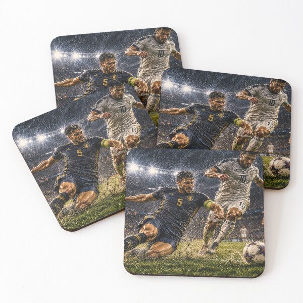 Item preview, Epic Soccer Duel – Intense Football Match in the Rain designed and sold by ZYVARENNE.