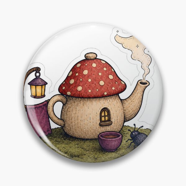 Item preview, Midnight Moss Tea Stall | Whimsical Mushroom Fantasy Illustration　 designed and sold by morikuma.