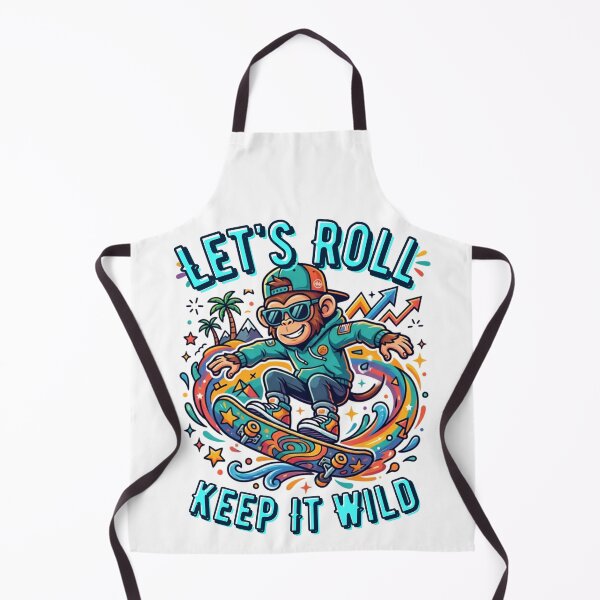 Item preview, Let's Roll Keep It Wild Skateboarding Monkey designed and sold by rich-moda.
