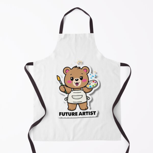 Item preview, Future Artist Cute Bear Painting Art Sticker designed and sold by Busybeesfinds.