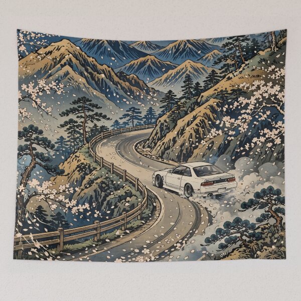 Item preview, Japanese Mount Fuji Cherry Blossom Road designed and sold by Jozefin's Studio.