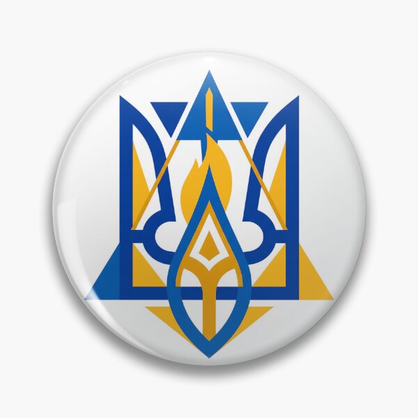 Item preview, Modern Geometric Ukrainian Trident Freedom Emblem Print designed and sold by KreonaTime.