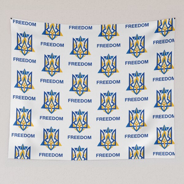 Item preview, Modern Geometric Ukrainian Trident Freedom Emblem Print designed and sold by KreonaTime.