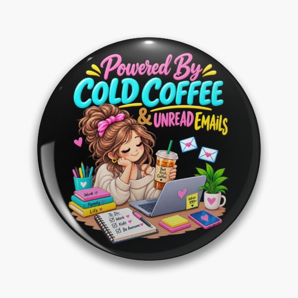 Item preview, Powered By Cold Coffee & Unread Emails designed and sold by PunchDrop.