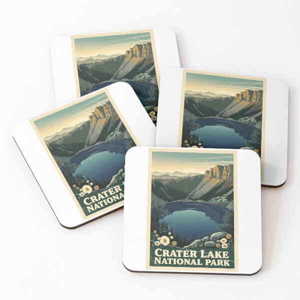 Item preview, Crater Lake National Park Vintage Travel Art designed and sold by Teelogic.