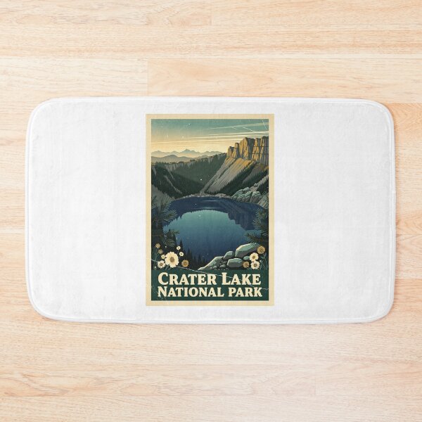 Item preview, Crater Lake National Park Vintage Travel Art designed and sold by Teelogic.