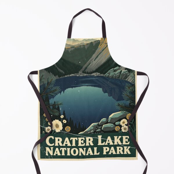 Item preview, Crater Lake National Park Vintage Travel Art designed and sold by Teelogic.
